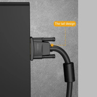 Кабель Vention VGA(3+6) Male to Male Cable with ferrite cores 3M Black (DAEBI) (Колір Black) - фото № 4