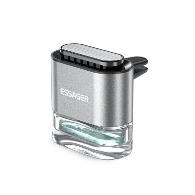 Автомобільний освіжувач повітря ESSAGER CAR air outlet press type perfume bottle Silver - изображение 1
