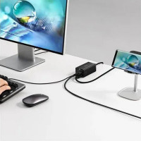 Мережевий зарядний пристрій Baseus GaN5 Pro Desktop Fast Charger 1U+2C+HDMI 67W with 1.5m power cord EU Black (Колір Black) - фото № 7