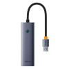 USB-хаб Baseus UltraJoy Series 4-Port HUB Space Grey（USBA to USB3.0*4） (Space Gray)- № 2