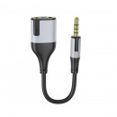 Перехідник BOROFONE BL19 Creator 2-in-1 audio adapter cable 3.5mm Black