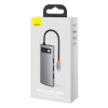 USB-хаб Baseus Metal Gleam Series 5-in-1 Multifunctional （Type-C to HDMI*1+USB3.0*3+PD*1) (Gray)- № 8