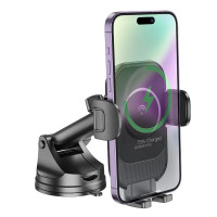 Автотримач для телефона з БЗП BOROFONE BH203 Blue Charm wireless fast charging car holder(center console) (Цвет 7073) - фото № 4