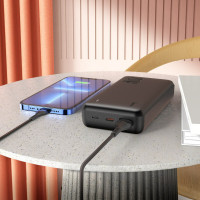 Зовнішній акумулятор HOCO J87A Tacker PD20W+QC3.0 power bank(20000mAh) Black (Цвет 7073) - фото № 4