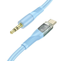 Аудіокабель HOCO UPA25 Transparent Discovery Edition Digital audio conversion cable Type-C Blue (Цвет Синий) - фото № 2