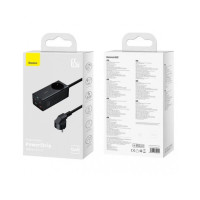 Мережевий зарядний пристрій Baseus GaN3 Pro Desktop Powerstrip AC+2U+2C 65W EU Black(Include：Baseus Xiaobai series fast charging Cable Type-C  to Type (Цвет Черный) - фото № 5