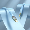 Аудіокабель HOCO UPA25 Transparent Discovery Edition Digital audio conversion cable Type-C Blue (Синий)- № 3