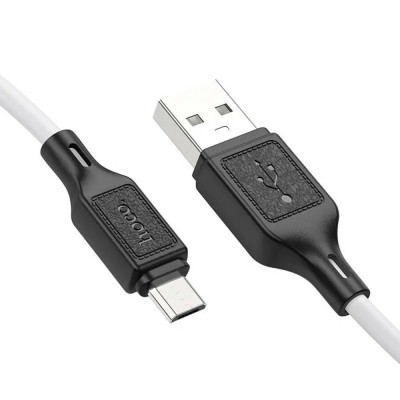 Кабель HOCO X90 Cool silicone charging data cable for Micro White - изображение 3