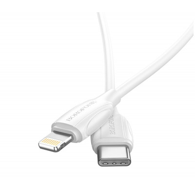 Кабель BOROFONE BX19 Double-speed PD charging data cable for iP 2m White (BX19LPD2W) - зображення 3