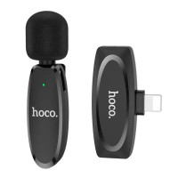 Бездротова мікрофонна система HOCO L15 iP Crystal lavalier wireless digital microphone Black