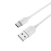Кабель BOROFONE BX14 USB to Type-C 2.4A, 2m, PVC, TPE connectors, White (Белый)- № 2