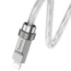 Кабель HOCO U113 Solid silicone charging data cable iP Silver (6931474790040) - зображення 2