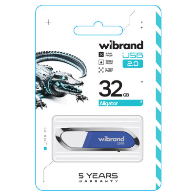 Flash Wibrand USB 2.0 Aligator 32Gb Blue - зображення 2