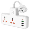 Мережевий подовжувач HOCO  AC12A Reise 2-position expansion socket(PD30W/1C3A) White (Белый)- № 3