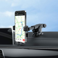 Автотримач для телефона HOCO CA83 David one-button center console car holder Black (Колір Черный) - фото № 6