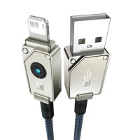 Кабель Baseus Unbreakable Series Fast Charging Data Cable USB to iP 2.4A 2m Stellar White (Цвет Stellar White) - фото № 6