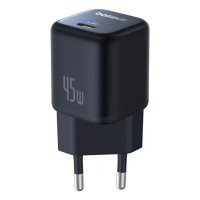 Мережевий зарядник пристрій Baseus PicoGo GaN Fast Charger 1C 45W EU Cosmic Black (Колір Black) - фото № 3
