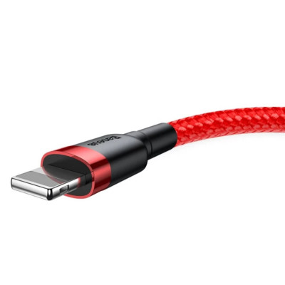 Кабель Baseus Cafule Cable USB For Lightning 1.5A 2m Red+Red (CALKLF-C09) - зображення 2