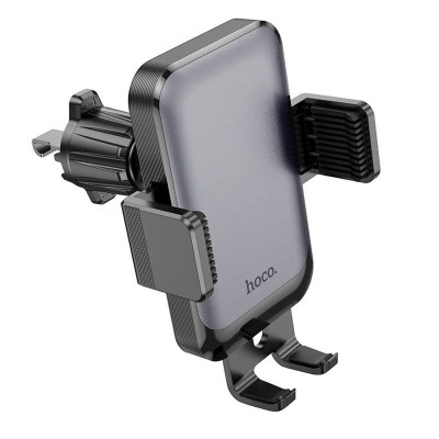 Тримач для мобільного HOCO H26 Rock push-type car holder(air outlet Black gray - зображення 1