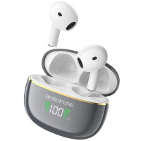 Бездротові навушники BOROFONE BW30 Cheerful true wireless BT headset Bright Metal Gray (Цвет Metal Gray) - фото № 2