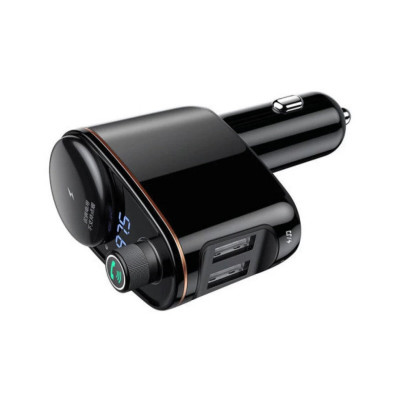АЗП з FM-модулятор Baseus S-06 Car Bluetooth MP3 Player Black - зображення 2