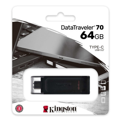 Flash Kingston USB 3.2 DT 70 64GB Type-C - зображення 1
