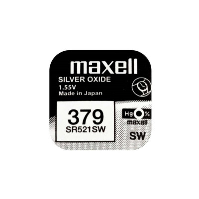 Батарейка MAXELL SR521SW 1PC EU MF (379) A 1шт (M-18293000) (4902580132194) - изображение 1