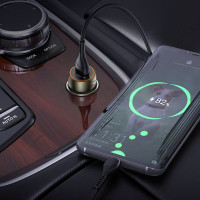 Автомобільний зарядний пристрій HOCO Z46 Blue shield single port QC3.0 18W (Type-C) Metal Gray (Цвет Metal Gray) - фото № 4