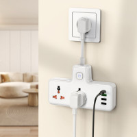 Мережевий подовжувач HOCO  AC12A Reise 2-position expansion socket(PD30W/1C3A) White (Цвет Белый) - фото № 6