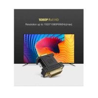 Перехідник UGREEN DVI (24+5) Male to VGA Female Converter (Black)(UGR-20122) (Цвет Black) - фото № 5