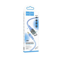 Аудіокабель HOCO UPA25 Transparent Discovery Edition Digital audio conversion cable Type-C Blue (Цвет Синий) - фото № 4