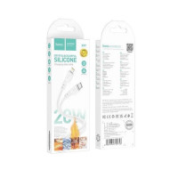 Кабель HOCO X97 Crystal color silicone charging data cable iP white (Цвет Білий) - фото № 5