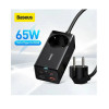Мережевий зарядний пристрій Baseus GaN3 Pro Desktop Powerstrip AC+2U+2C 65W EU Black(Include：Baseus Xiaobai series fast charging Cable Type-C  to Type (Черный)- № 4