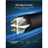 Кабель UGREEN NW102 Cat 6 U/UTP Lan Flat Cable 15m (Black)(UGR-50180) (7073)- № 7