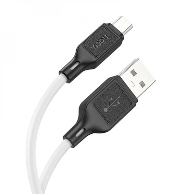 Кабель HOCO X90 Cool silicone charging data cable for Micro White - зображення 2