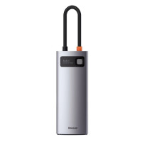 USB-хаб Baseus Metal Gleam Series 5-in-1 Multifunctional （Type-C to HDMI*1+USB3.0*3+PD*1) (Колір Gray) - фото № 2