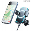 Автотримач для телефона з БЗПUsams CD230  Wireless Charging Car Holder (Air Vent) Black (7073)- № 3