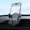 Тримач для мобільного HOCO H6 Grateful one-button car holder(air outlet) Black - зображення 5