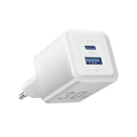 Мережевий зарядний пристрій Vention 2-Port USB (C + A) GaN Charger (30W/30W) EU-Plug White (Цвет White), Атикул k58857 |  купить на VILKI.NET - фото № 1