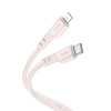 Кабель HOCO X97 Crystal color, силиконовый кабель для зарядки и передачи данных iP, светло-розовый (6931474799821)