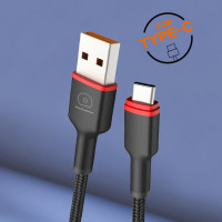 Кабель WUW-X203 USB Type-C 2,4A 1m black (Цвет Черный) - фото № 2