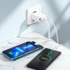 Мережевий зарядний пристрій HOCO C102A Fuerza QC3.0 four-port charger 18W White (Белый)- № 6