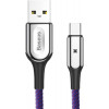 Кабель Baseus X-type Light Cable For Type-C 3A 1M Purple
