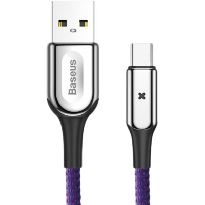 Кабель Baseus X-type Light Cable For Type-C 3A 1M Purple - изображение 1