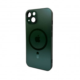 Чохол для смартфона AG Glass Matt Frame Color MagSafe Logo for Apple iPhone 15 Cangling Green
