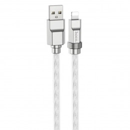 Кабель HOCO U113 Solid silicone charging data cable iP Silver