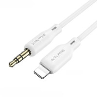 Аудіокабель BOROFONE BL18 iP silicone digital audio conversion cable White (Цвет Белый) - фото № 2