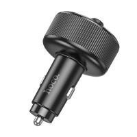 АЗП з FM-модулятором HOCO E82 Guerrero PD30W+QC3.0 car BT FM transmitter Black (Колір 7073) - фото № 3