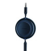 Кабель Baseus Bright Mirror 2 Series Retractable 3-in-1 Fast Charging  Data Cable USB to M+L+C 3.5A 1.1m Blue (Синий)- № 7