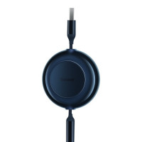 Кабель Baseus Bright Mirror 2 Series Retractable 3-in-1 Fast Charging  Data Cable USB to M+L+C 3.5A 1.1m Blue (Колір Синий) - фото № 7